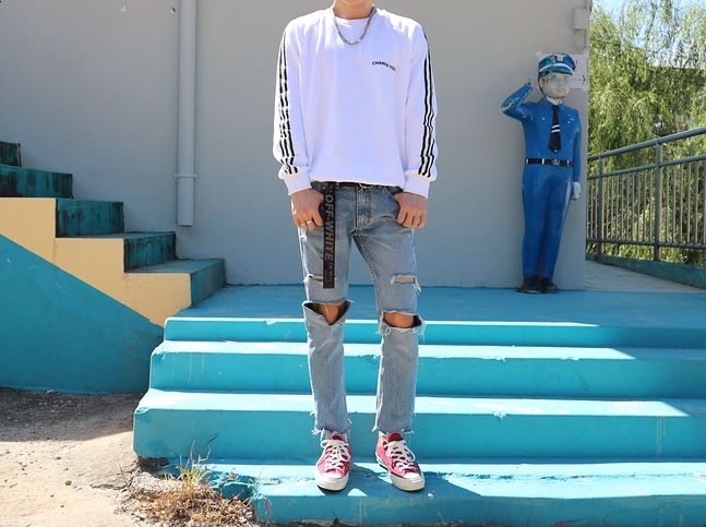 NEW MEN FASHION BELT Pastel Off-White Belt Vintage