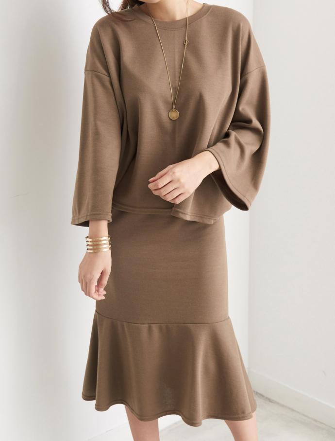 Fur Skirt Two Piece Set 3 Color Women's Dress F