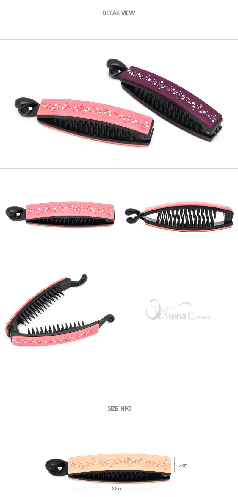 New Renacr Milky Way Cubic Stone Banana Pin Cute H