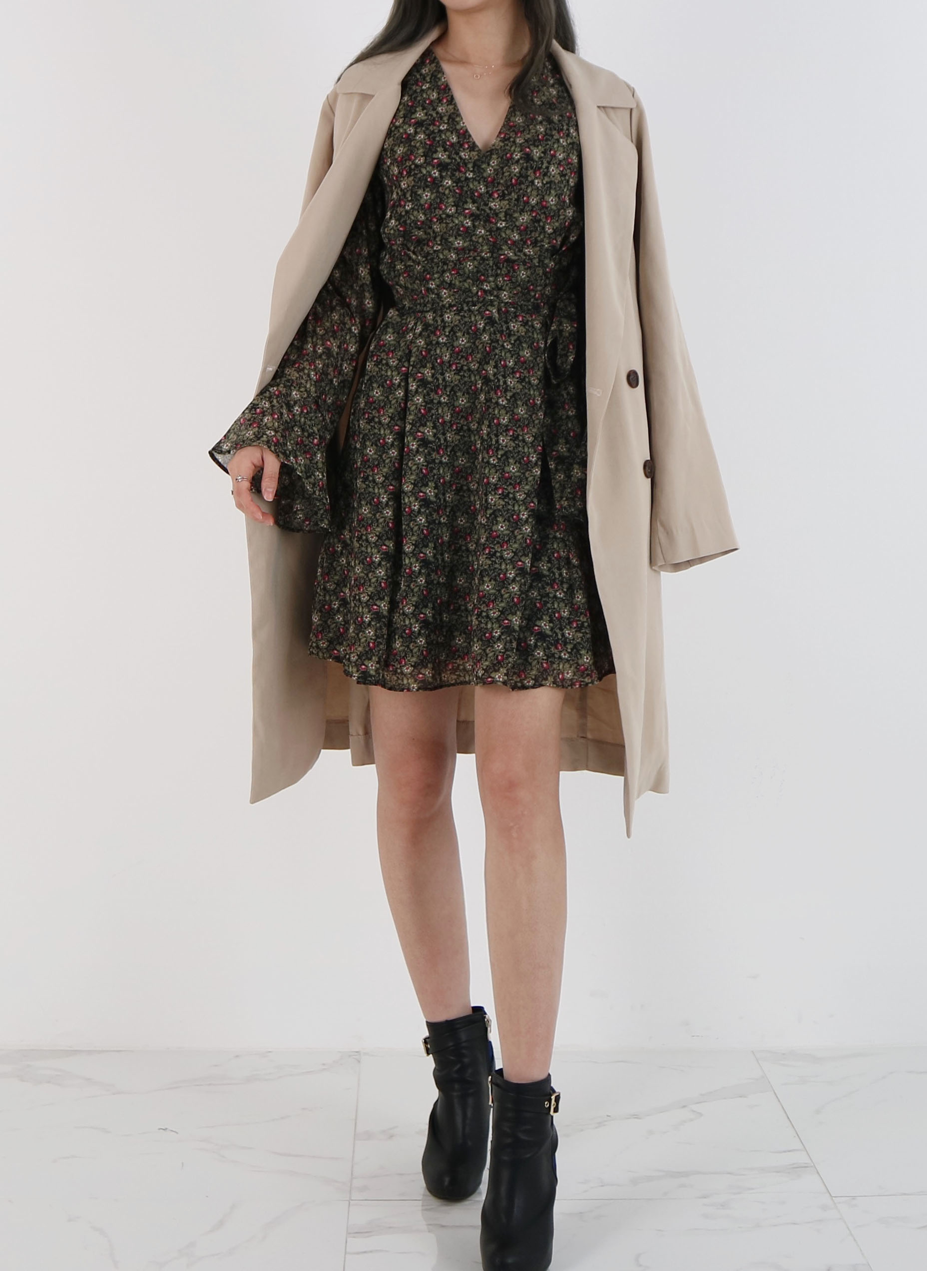 New Women Dress Autumn Chiffon Flower Passenger On