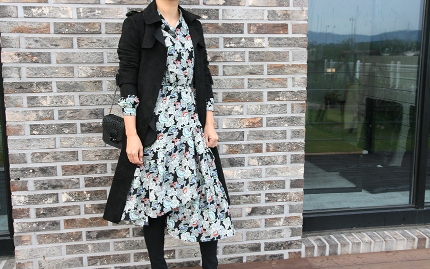 New Women Dress Autumn Flower Dress
