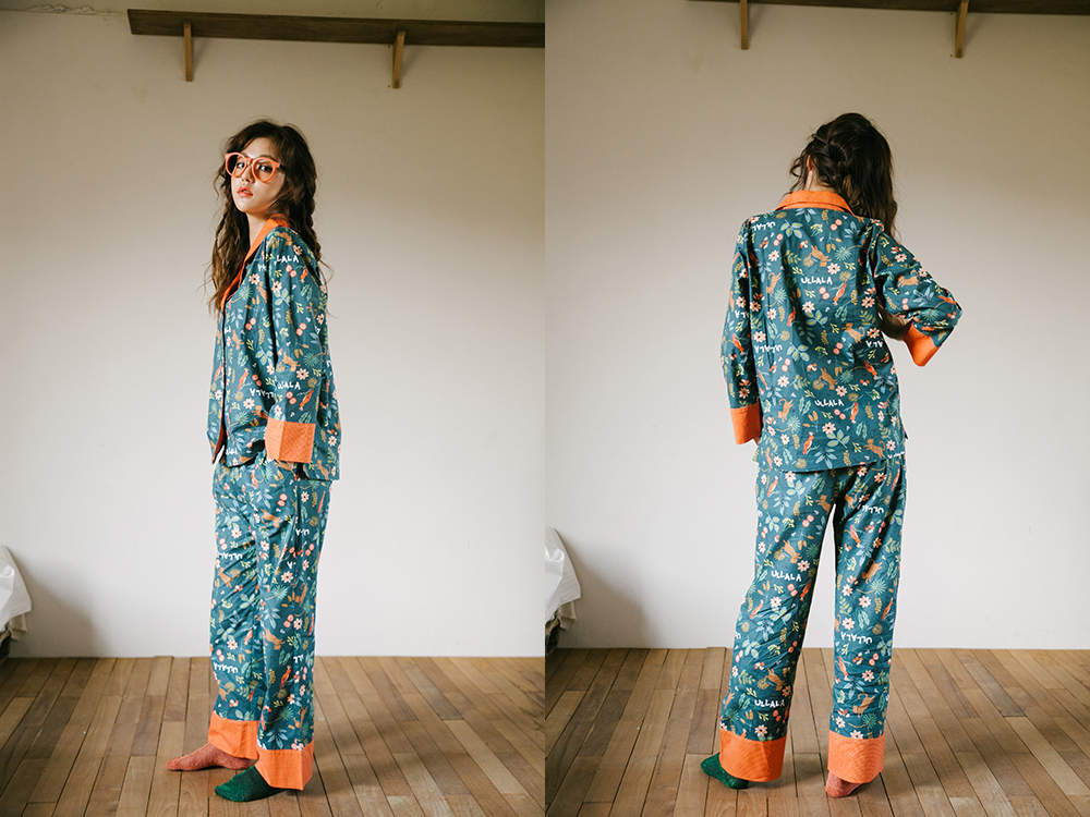 New Judy Judy Green Pajamas Couple Set Pair of New