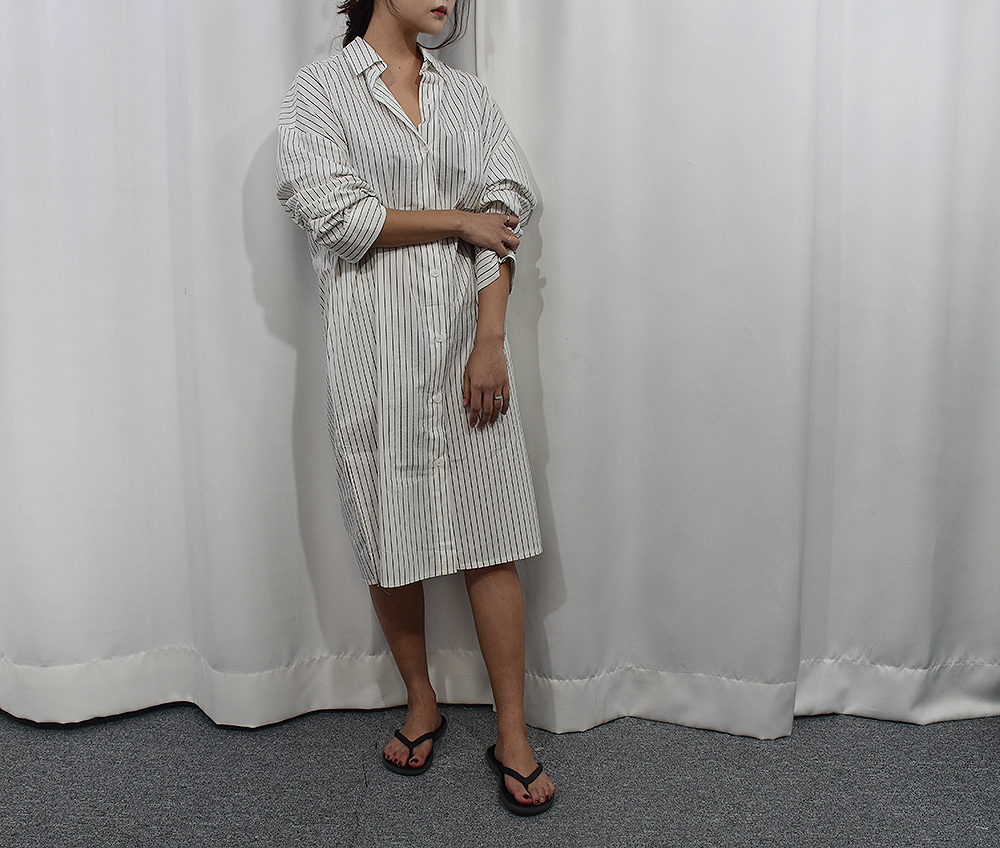 New striped shirt dress 2 col