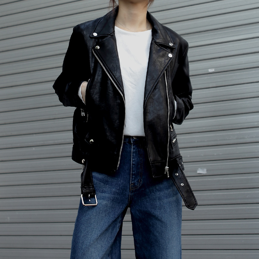 Women Jeans Pants Roll Up Wide Jeans Denim Pants H