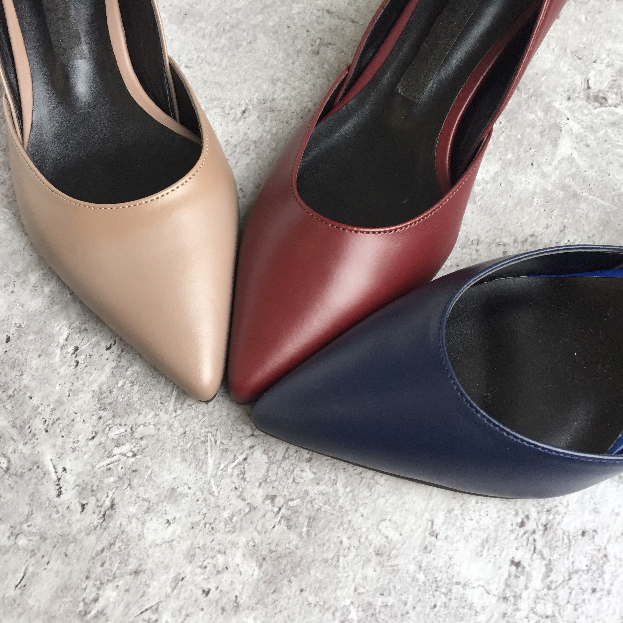 Handmade cowhide mid-heel stiletto 5cm color extra