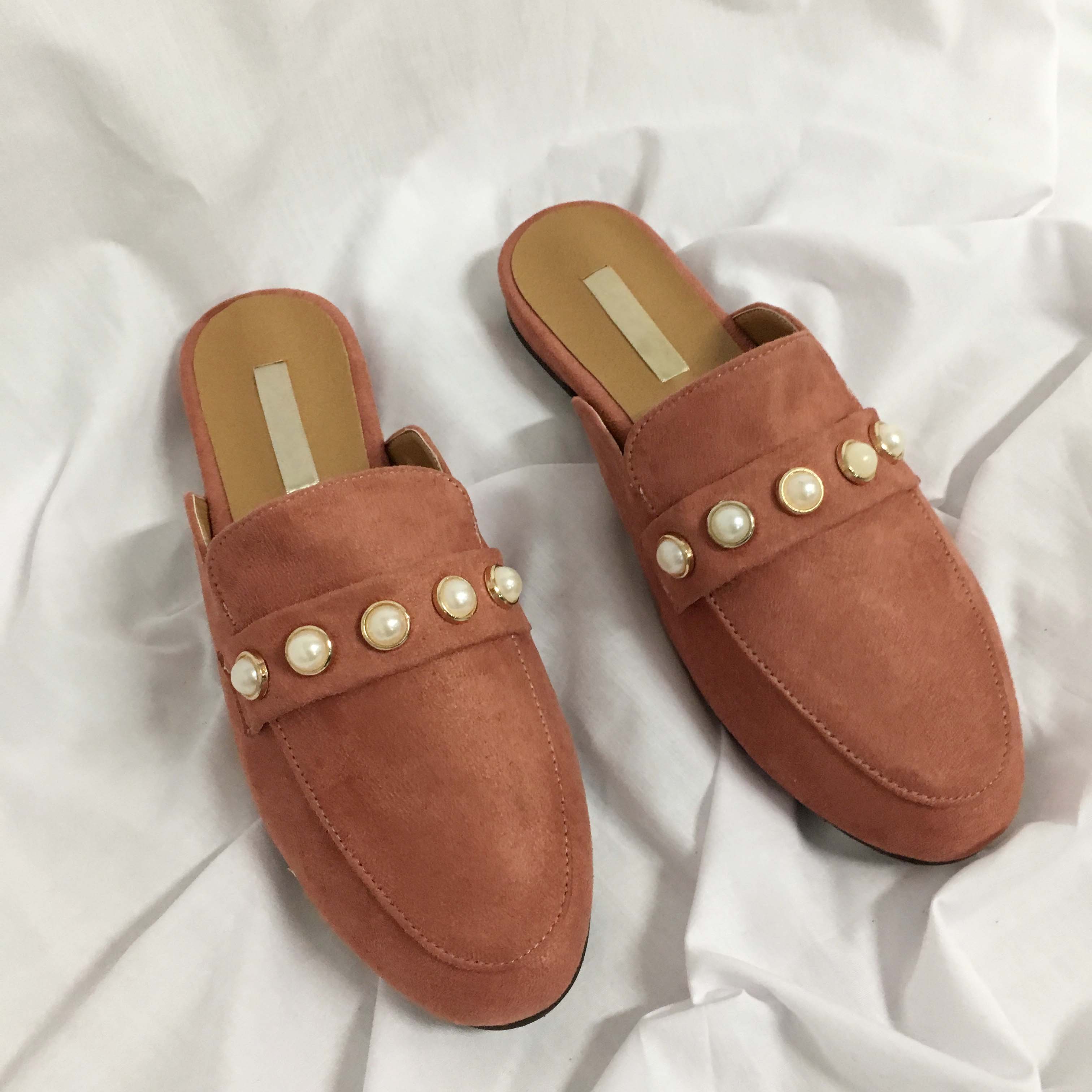 New The Kemps Pearl Blouse Suede Office Shoes Slip