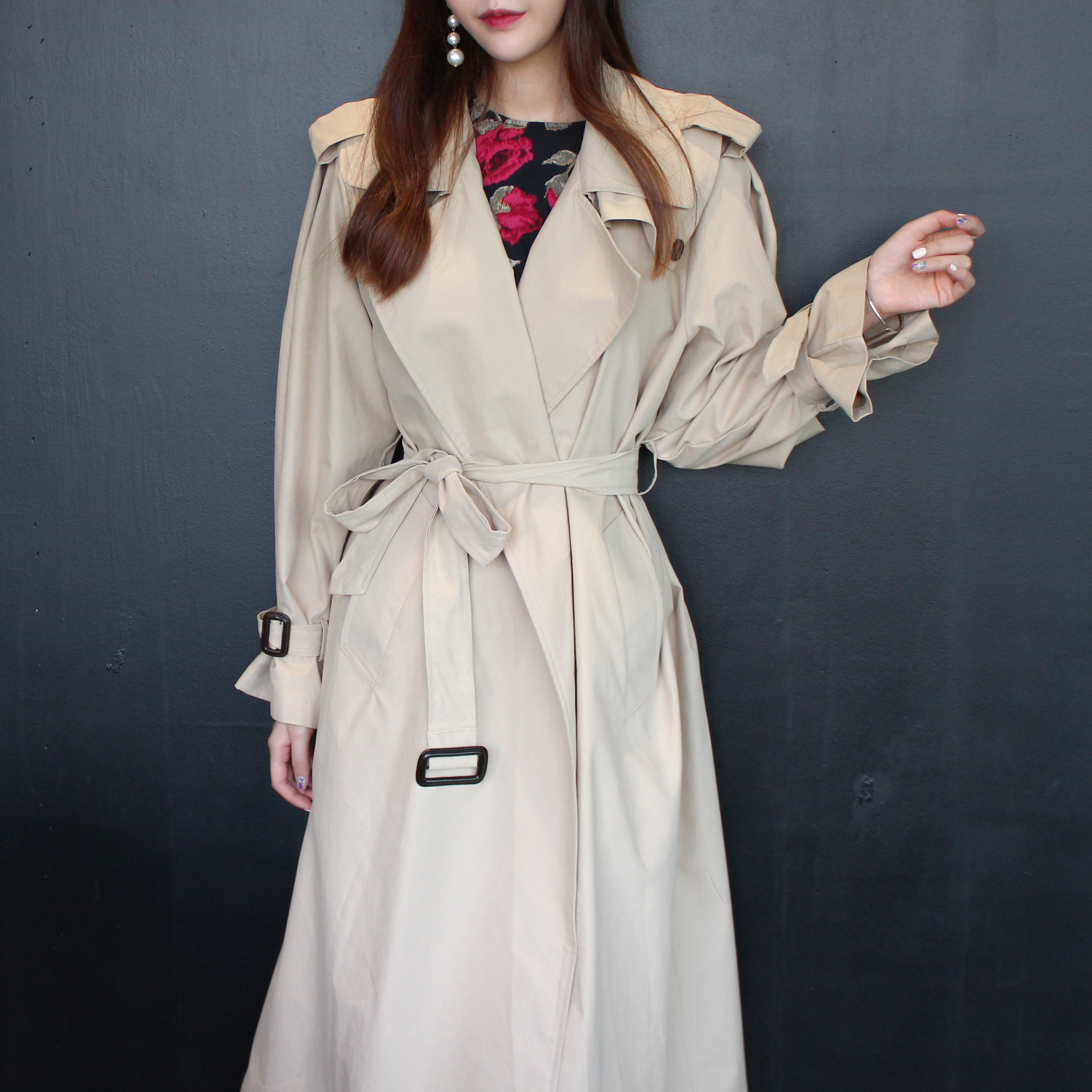 New Women's Dress Elegant H-line Autumn Flower 