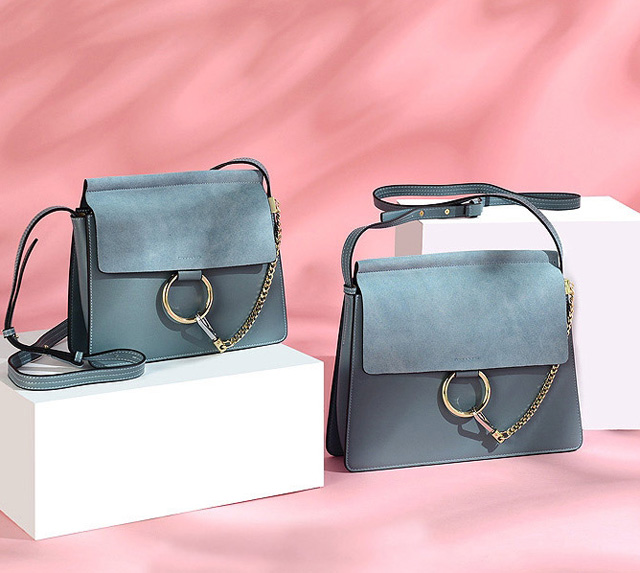 New Women's Bags Natural Leather Cowhide Suede 