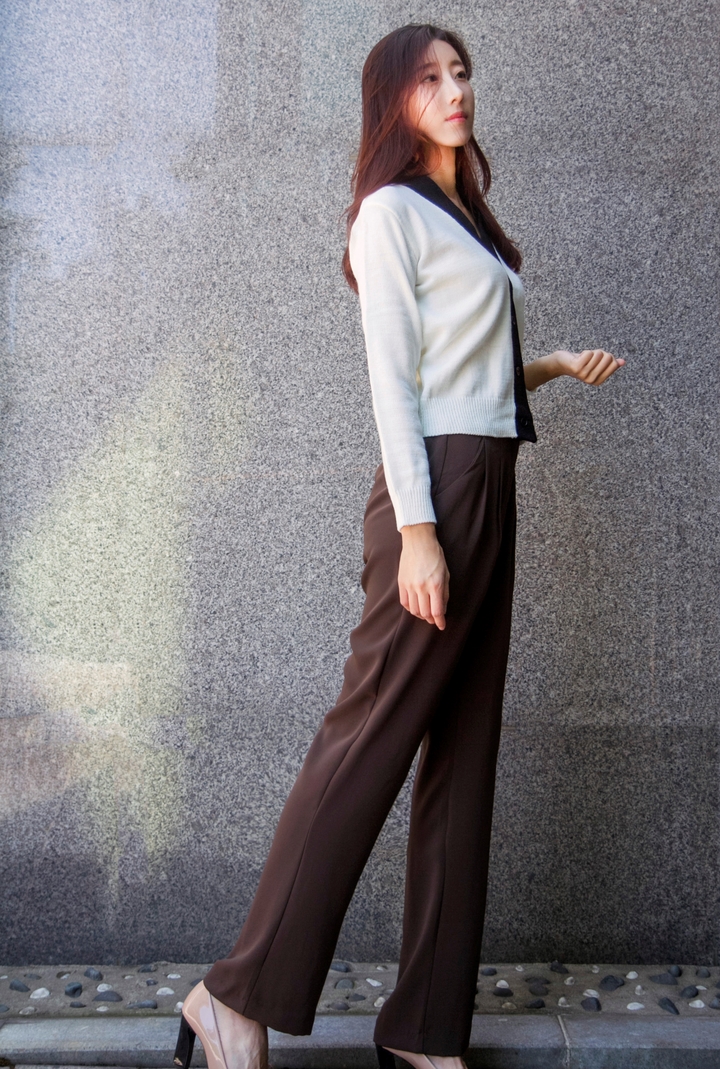 New Women's Pants High Waist Wide Bending Slack