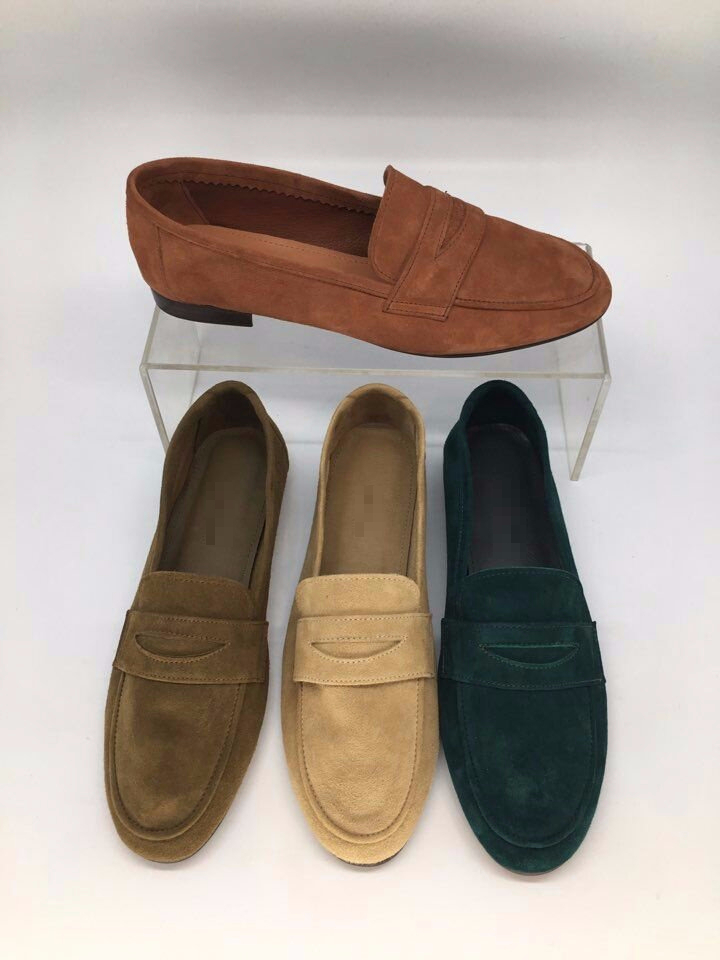 New Mansour Gabriel loafers handmade women suede l