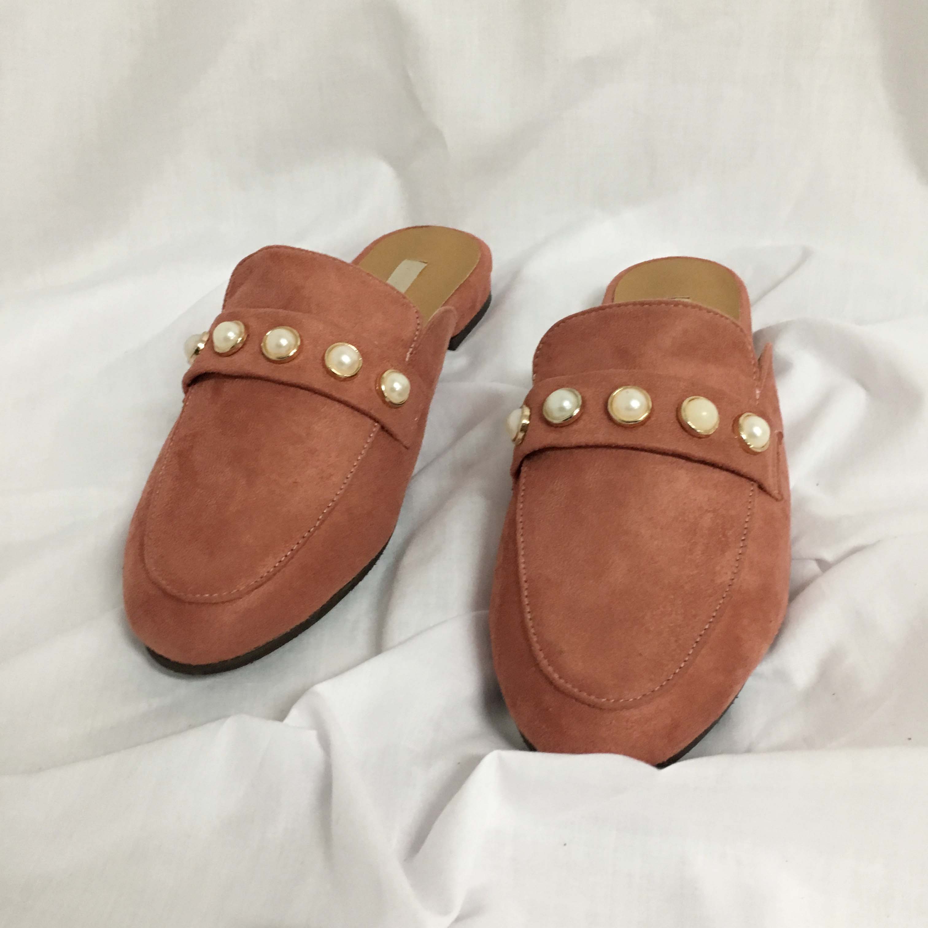 New The Kemps Pearl Blouse Suede Office Shoes Slip