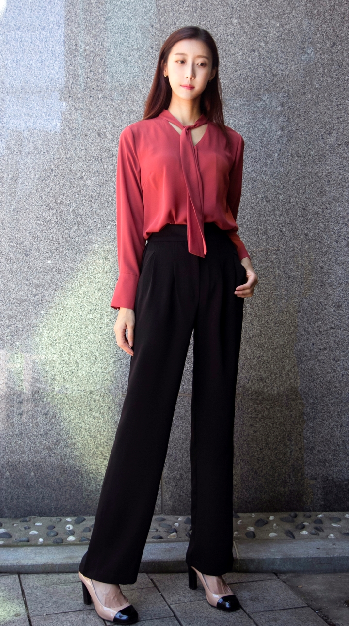 New Women's Pants High Waist Wide Bending Slack