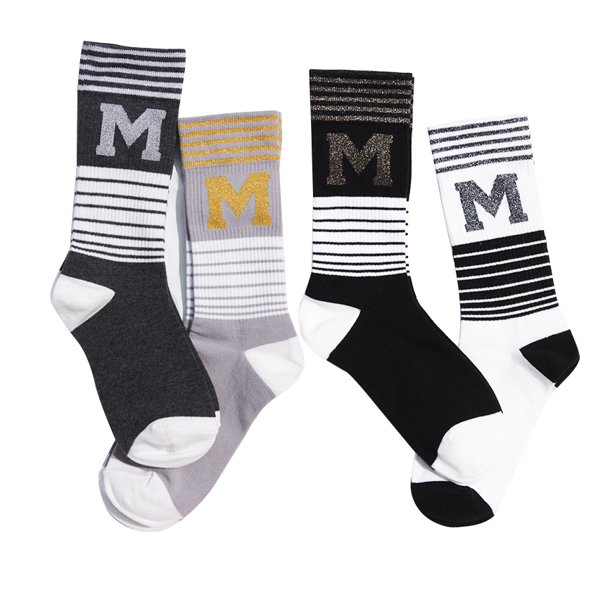 New M board long socks corrugated women fashion pr