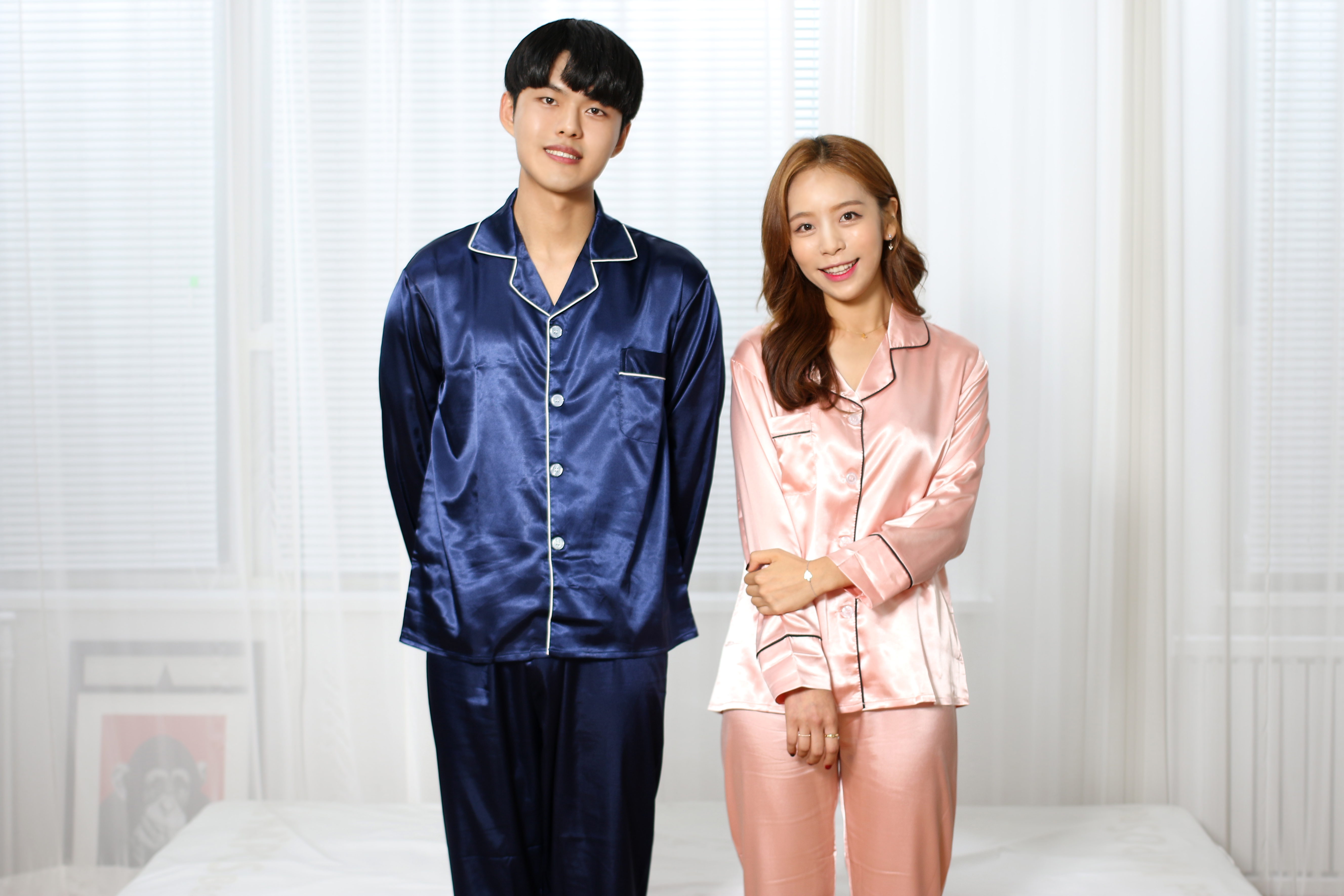 New Couple Pajamas Newlyweds Silk Pajama Set Homew