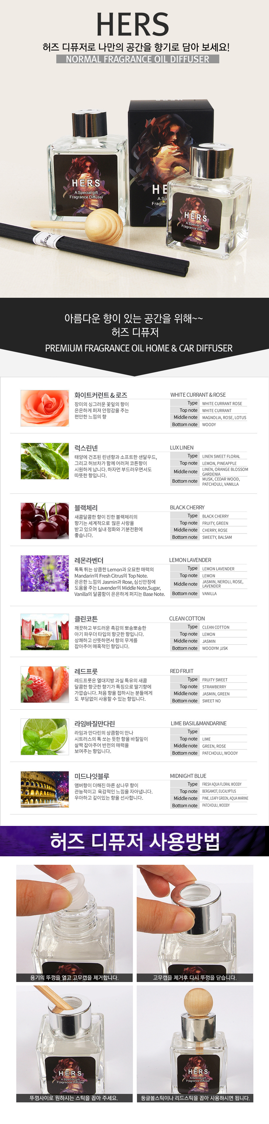 Car Air Freshener HERS Car Diffuser 50ml Car Air F