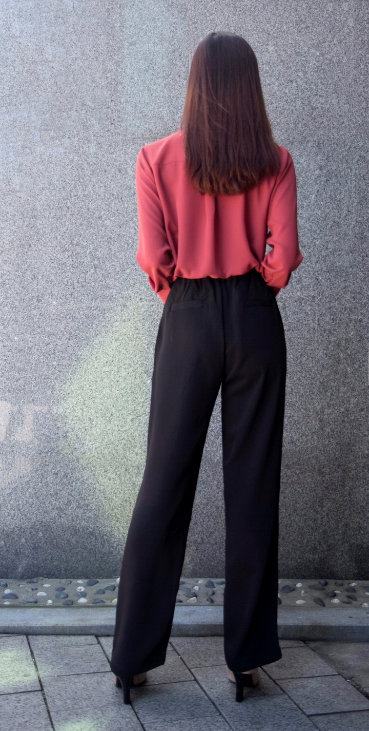 New Women's Pants High Waist Wide Bending Slack