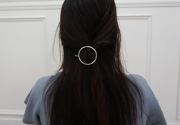 NEW HAIR CLIP HOOP Semi-packed metal ring Hairpin 