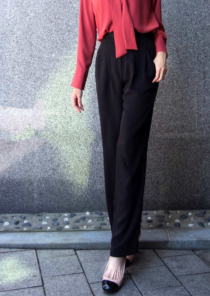 New Women's Pants High Waist Wide Bending Slack