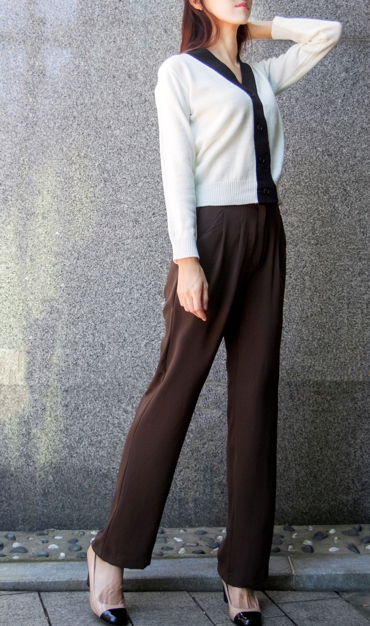 New Women's Pants High Waist Wide Bending Slack