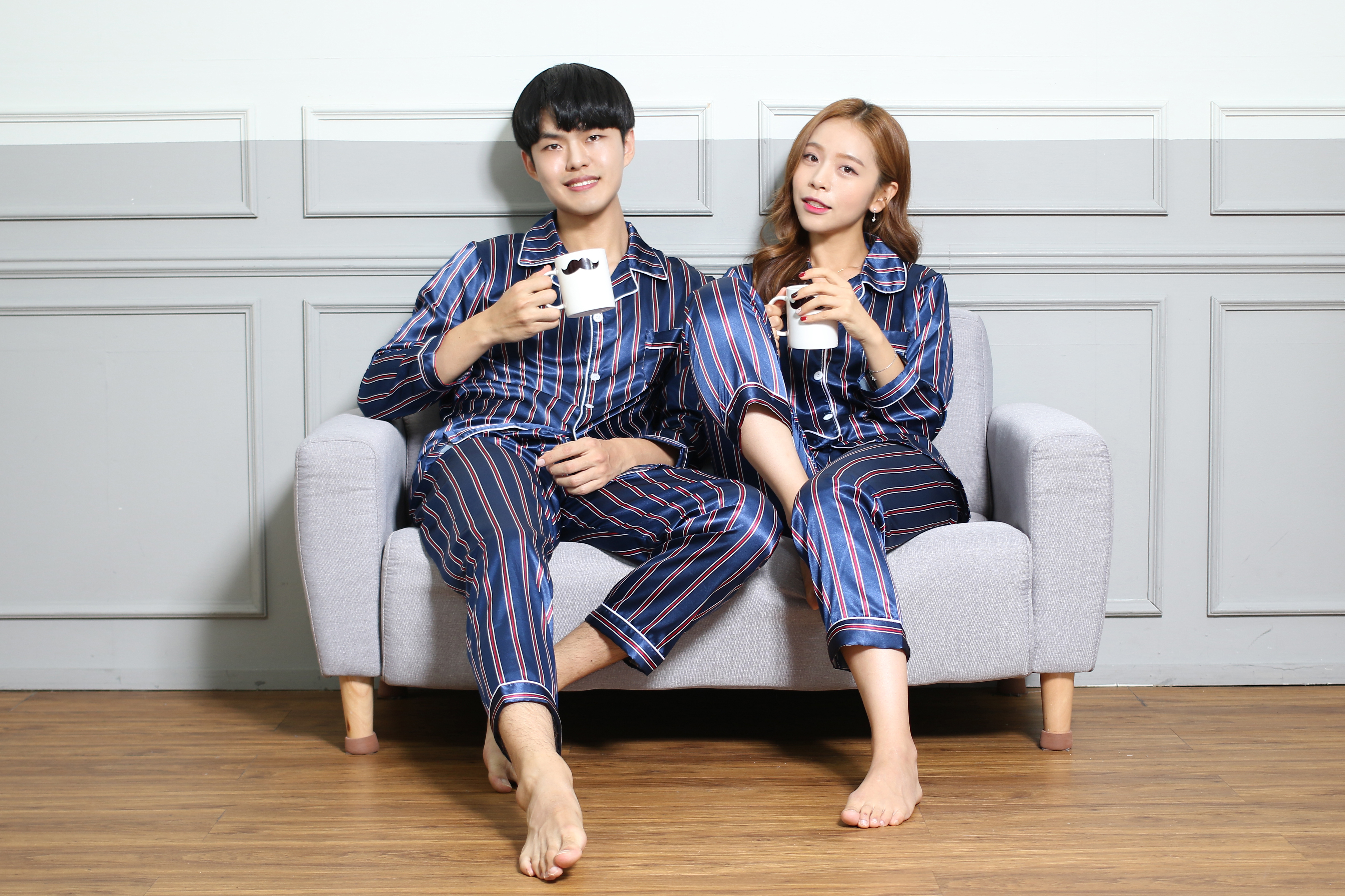 New striped couple pajamas Newlyweds Pajamas Homew