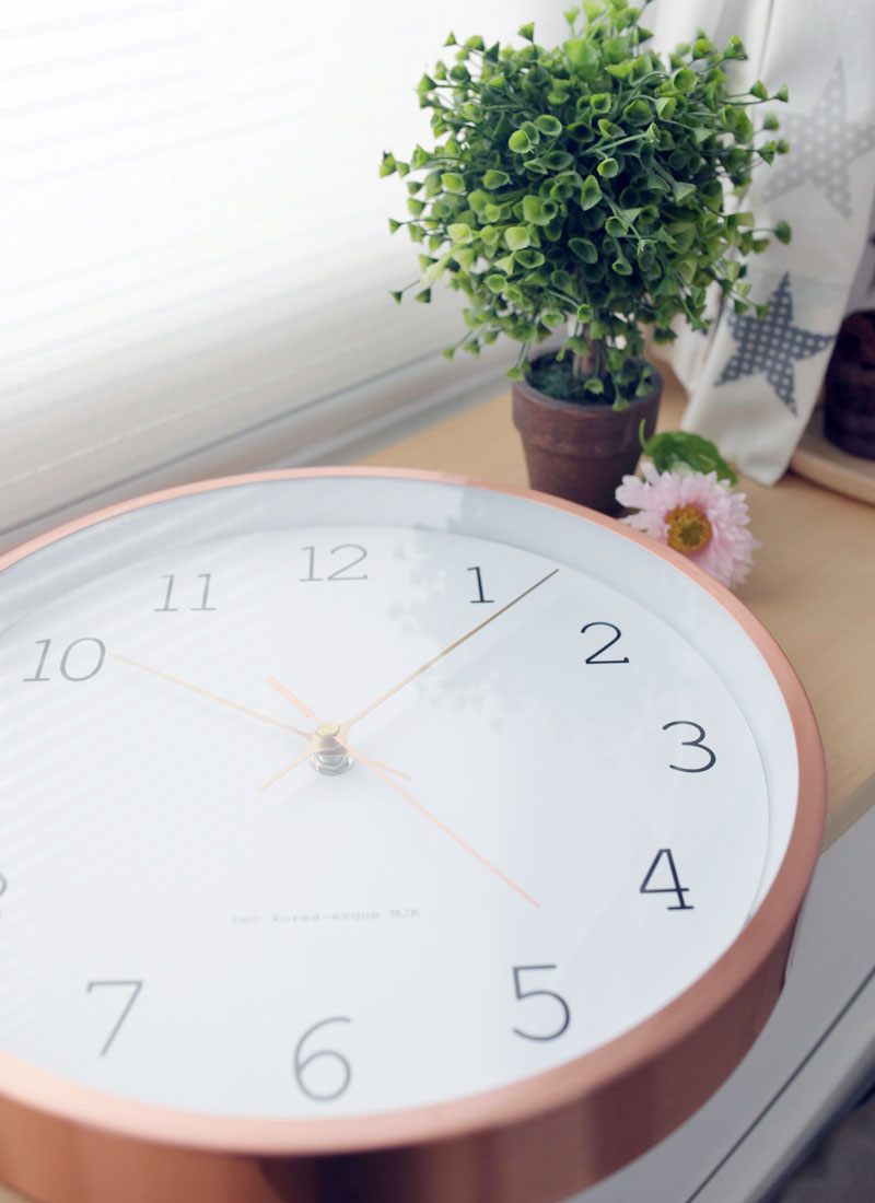 Rose gold metal office living simple simple round 