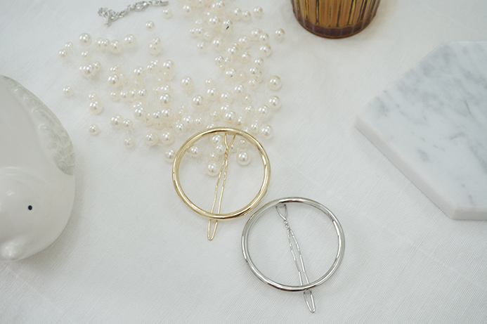 NEW HAIR CLIP HOOP Semi-packed metal ring Hairpin 