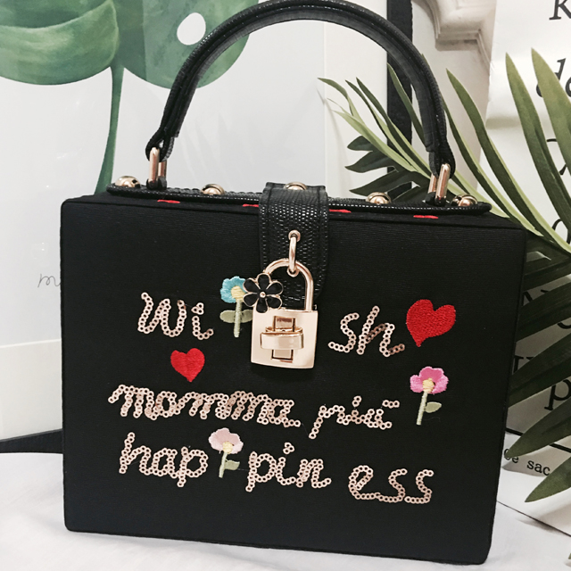 New Sequins Embroidered Mini Cross Back Bag 20 Wom