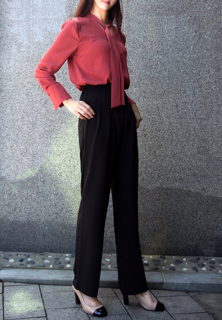 New Women's Pants High Waist Wide Bending Slack