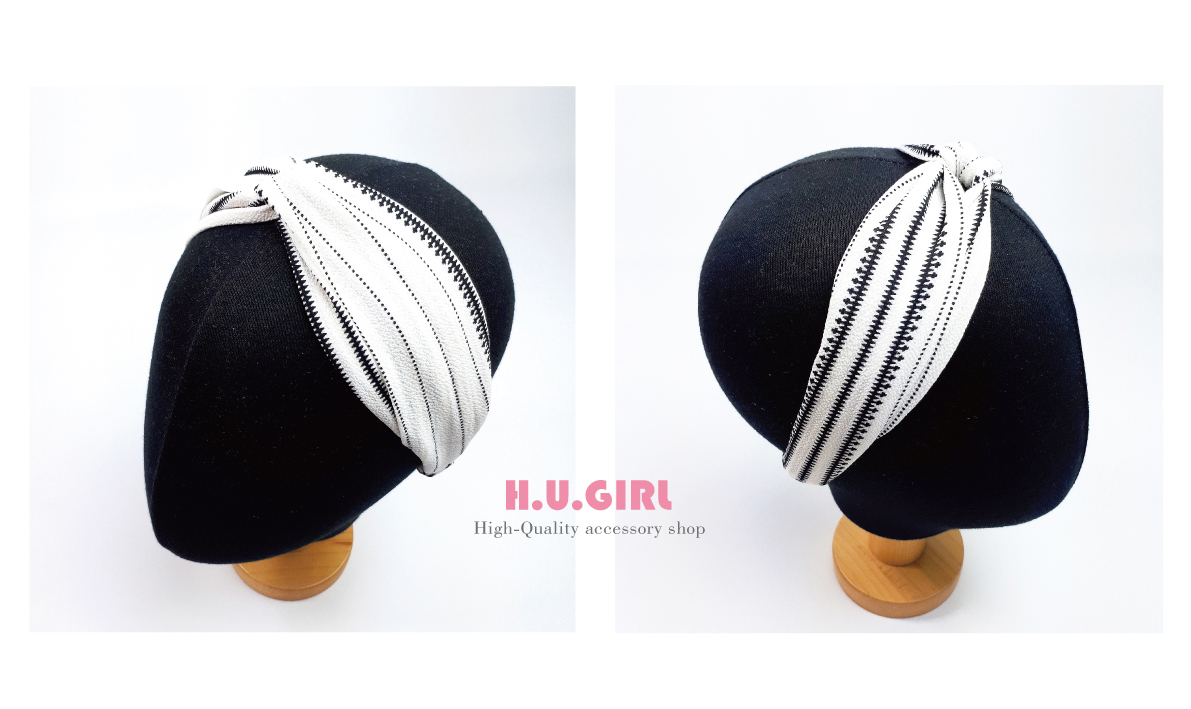 Striped Hair Band Headband Headband Turban Fabric 