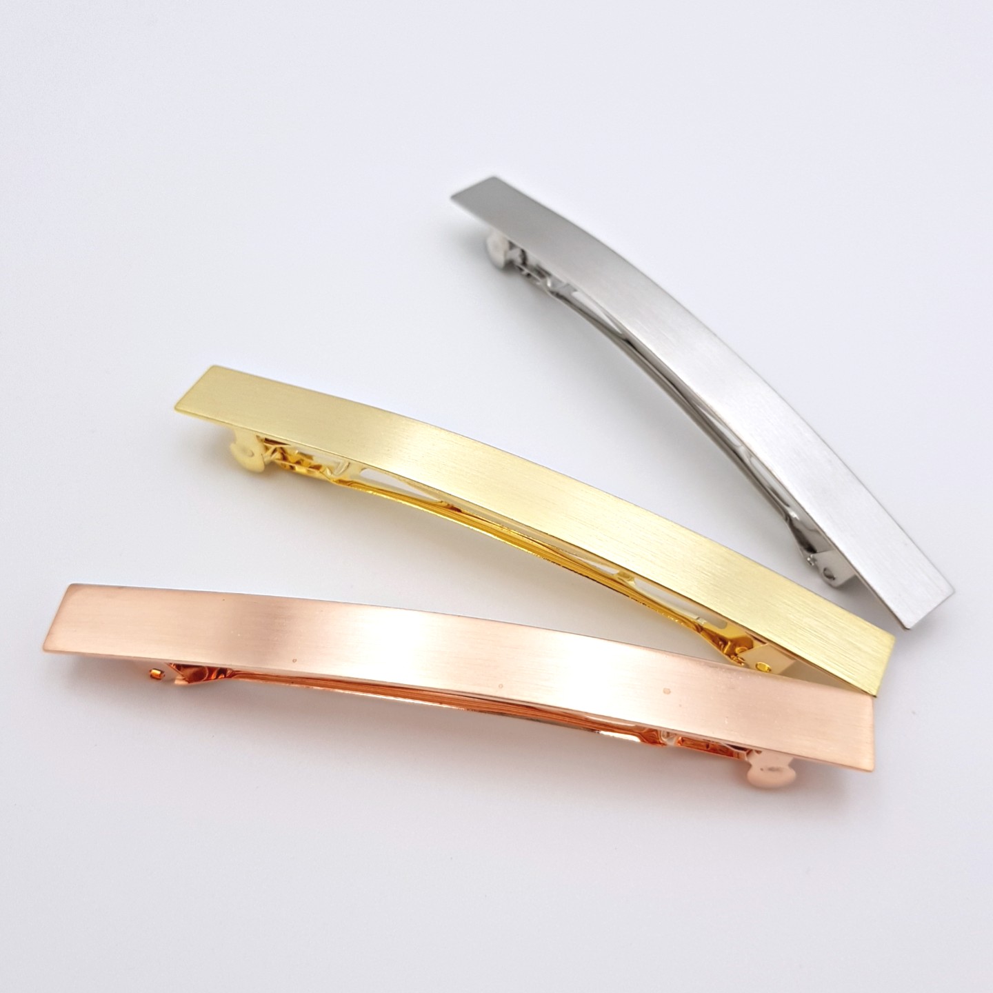 Hair Accessories Square Slim Matte Hairpin Gold Da