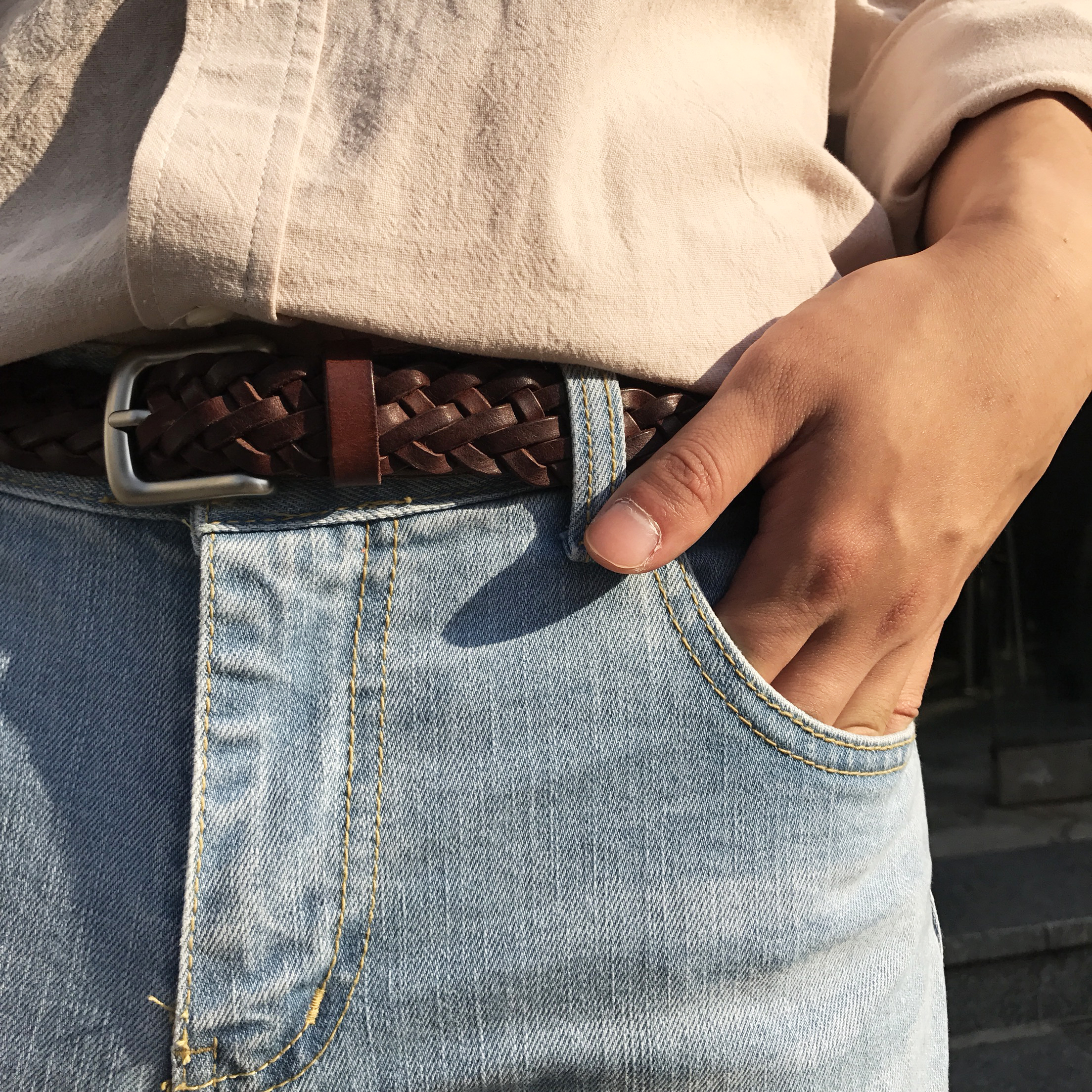 NEW MEN FASHION BELT Unisex Leather Belt 2color