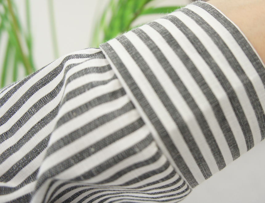 New Stripe Shirt Long Dress One-Piece Waistcoat Se