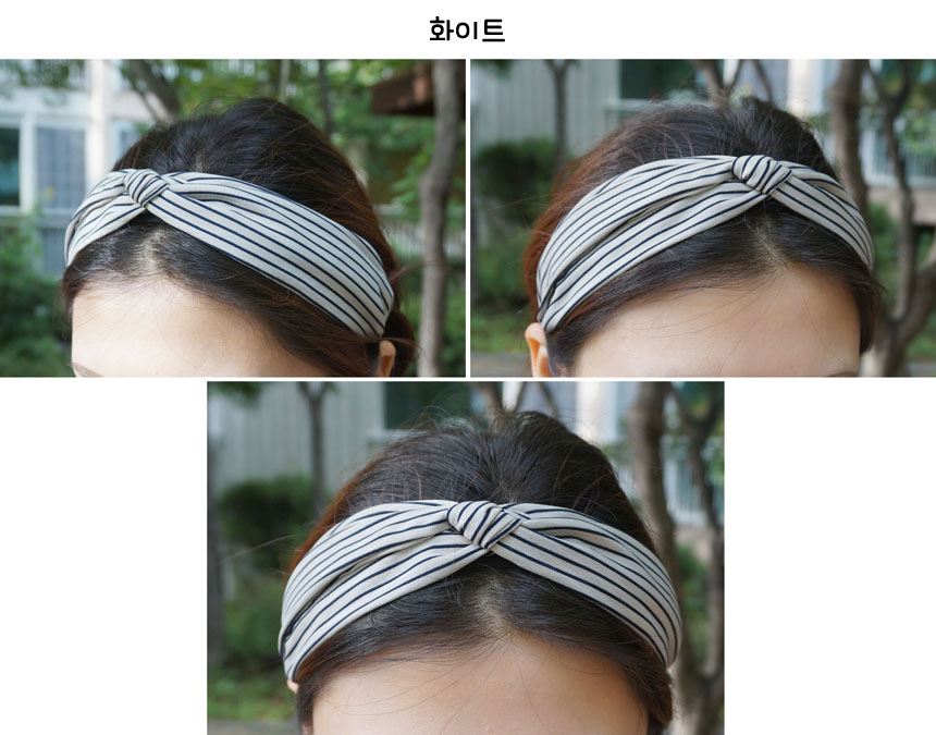 New Stripe Turban Bandana Hair Band Refined Headba