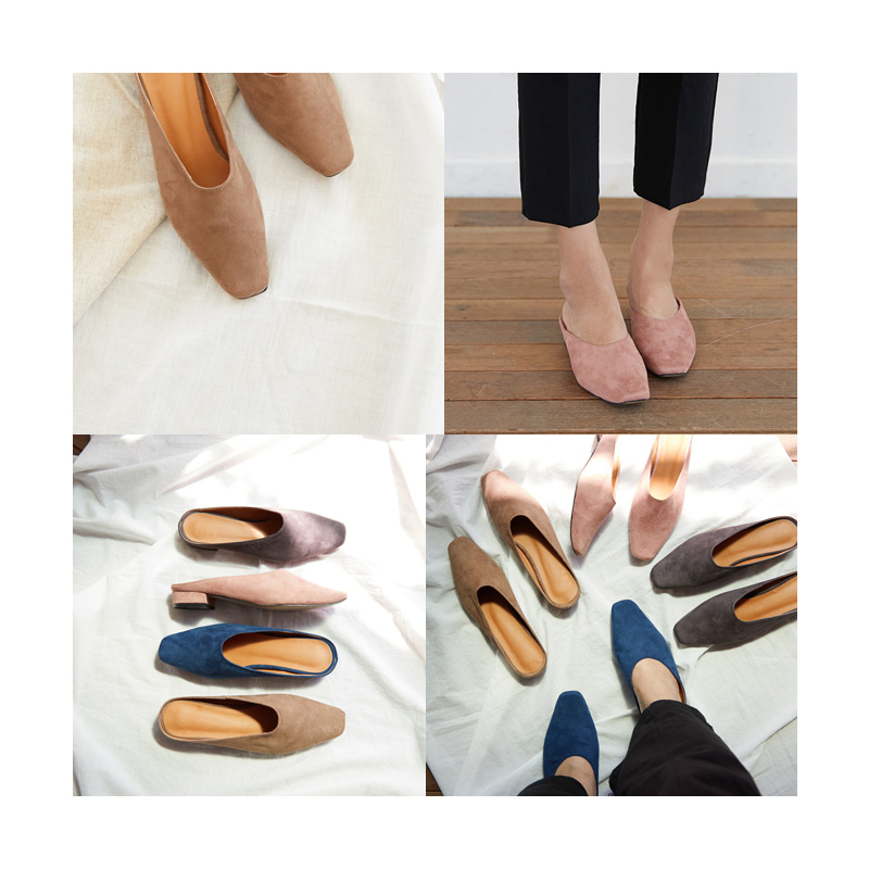 New Linen Square Exercise Middle Heel Blooper Wome