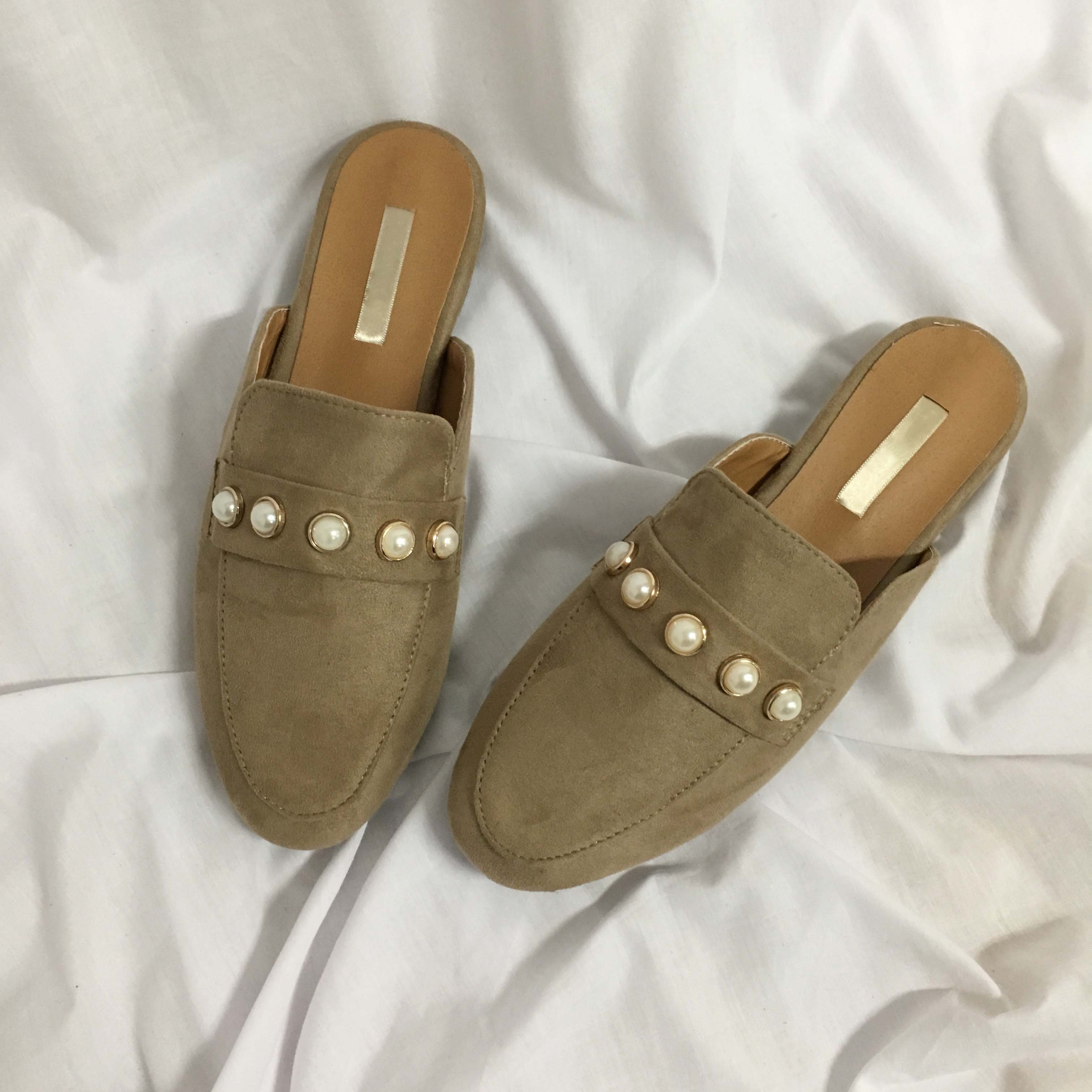 New The Kemps Pearl Blouse Suede Office Shoes Slip