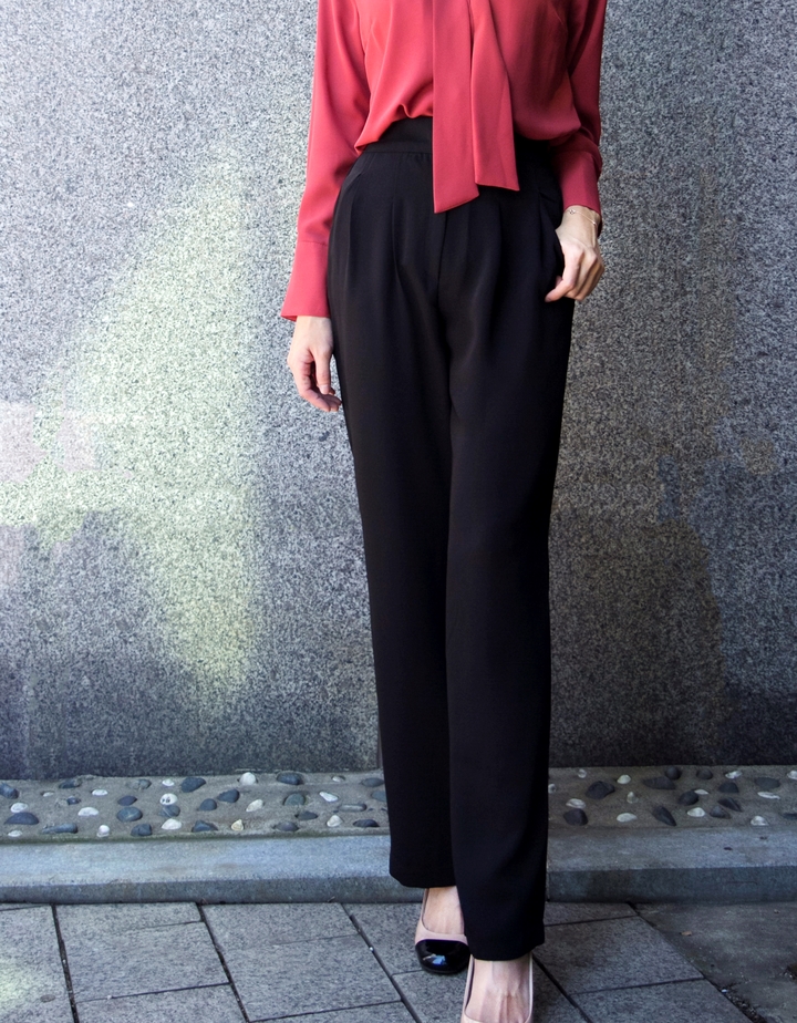 New Women's Pants High Waist Wide Bending Slack