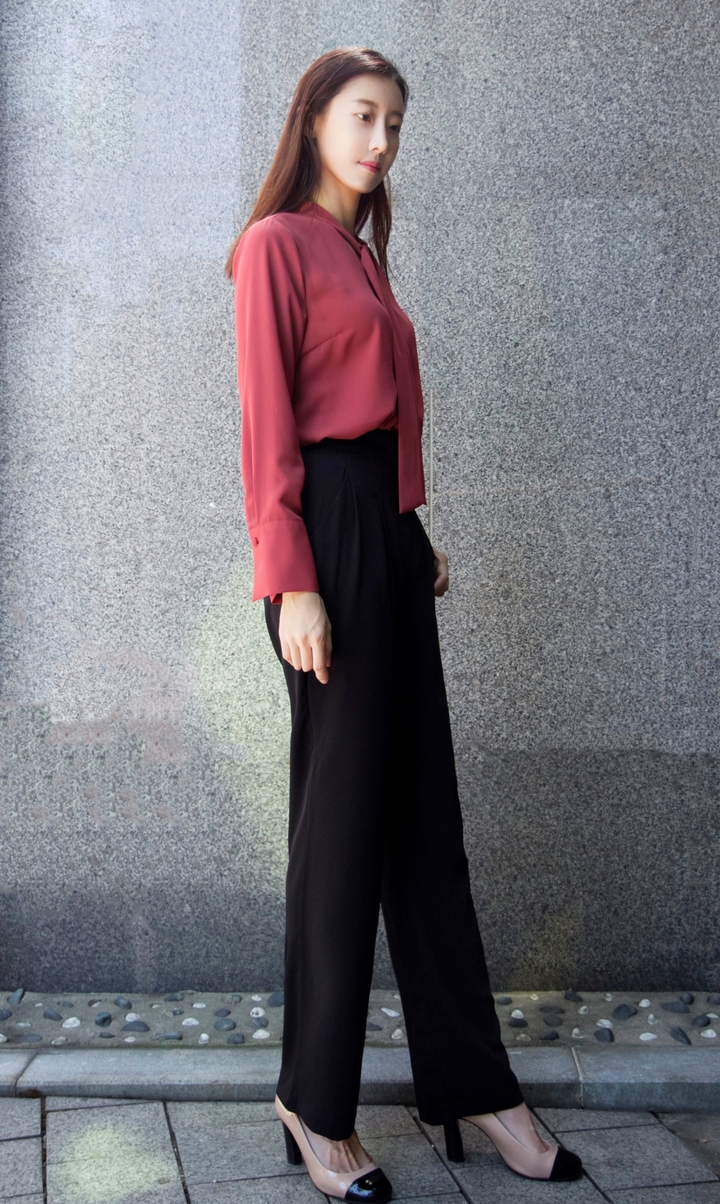 New Women's Pants High Waist Wide Bending Slack