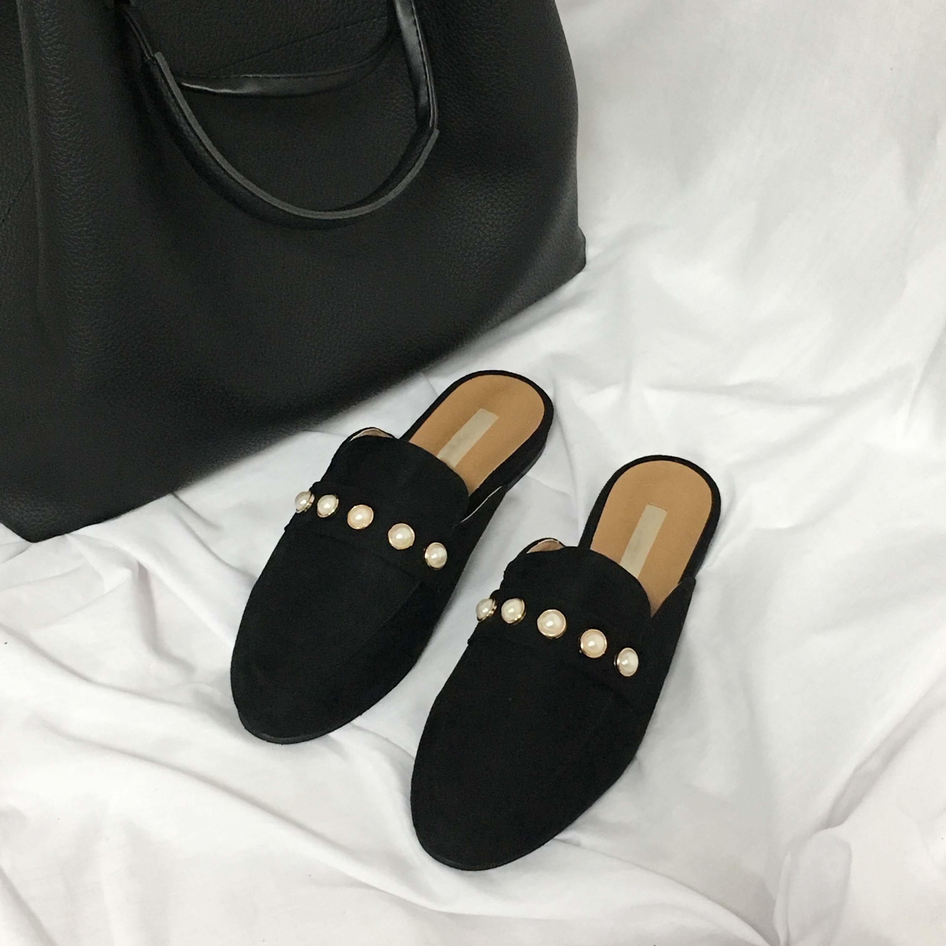 New The Kemps Pearl Blouse Suede Office Shoes Slip