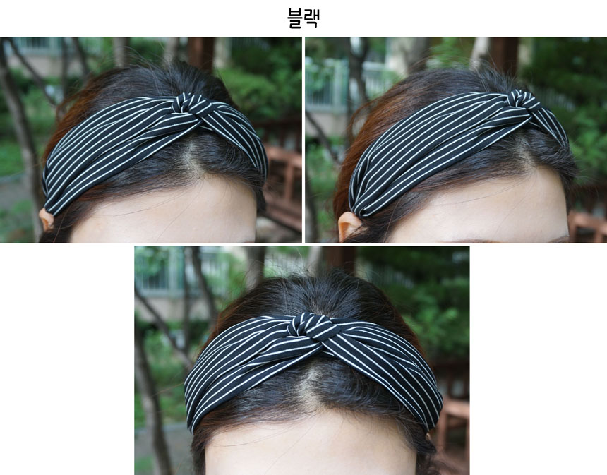 New Stripe Turban Bandana Hair Band Refined Headba