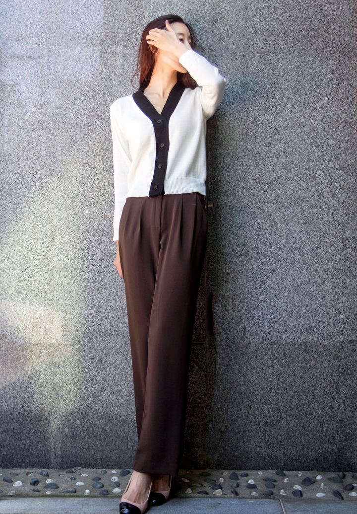 New Women's Pants High Waist Wide Bending Slack