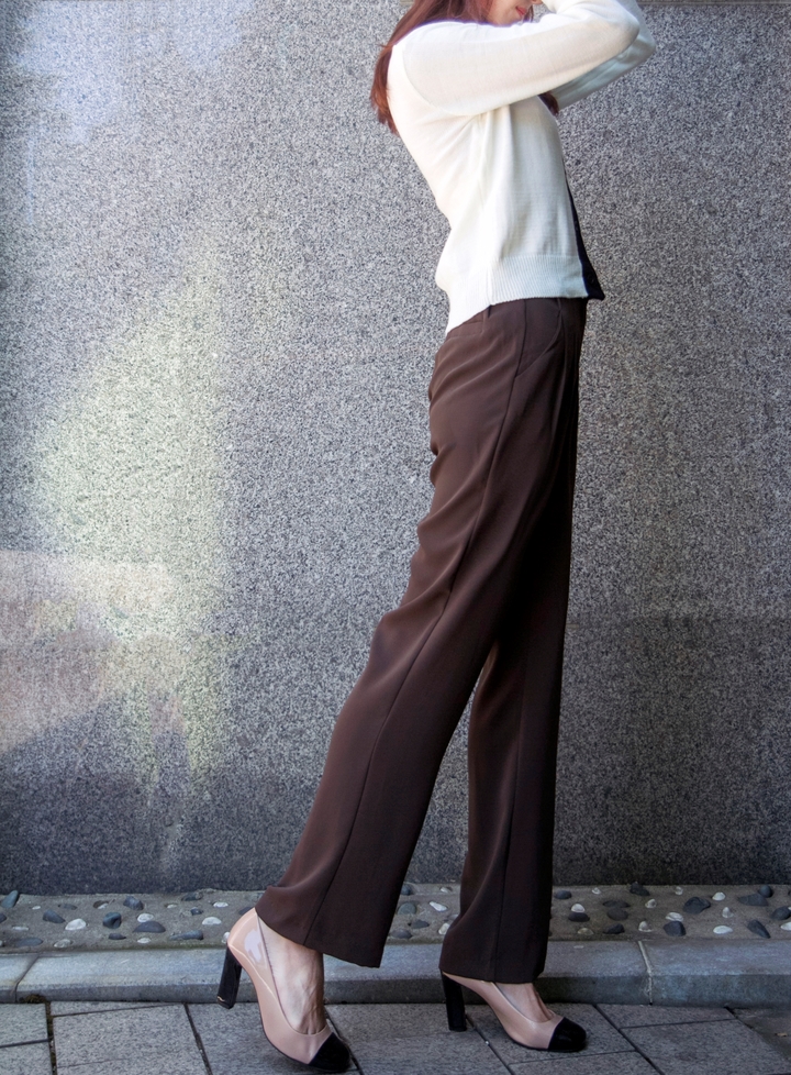 New Women's Pants High Waist Wide Bending Slack