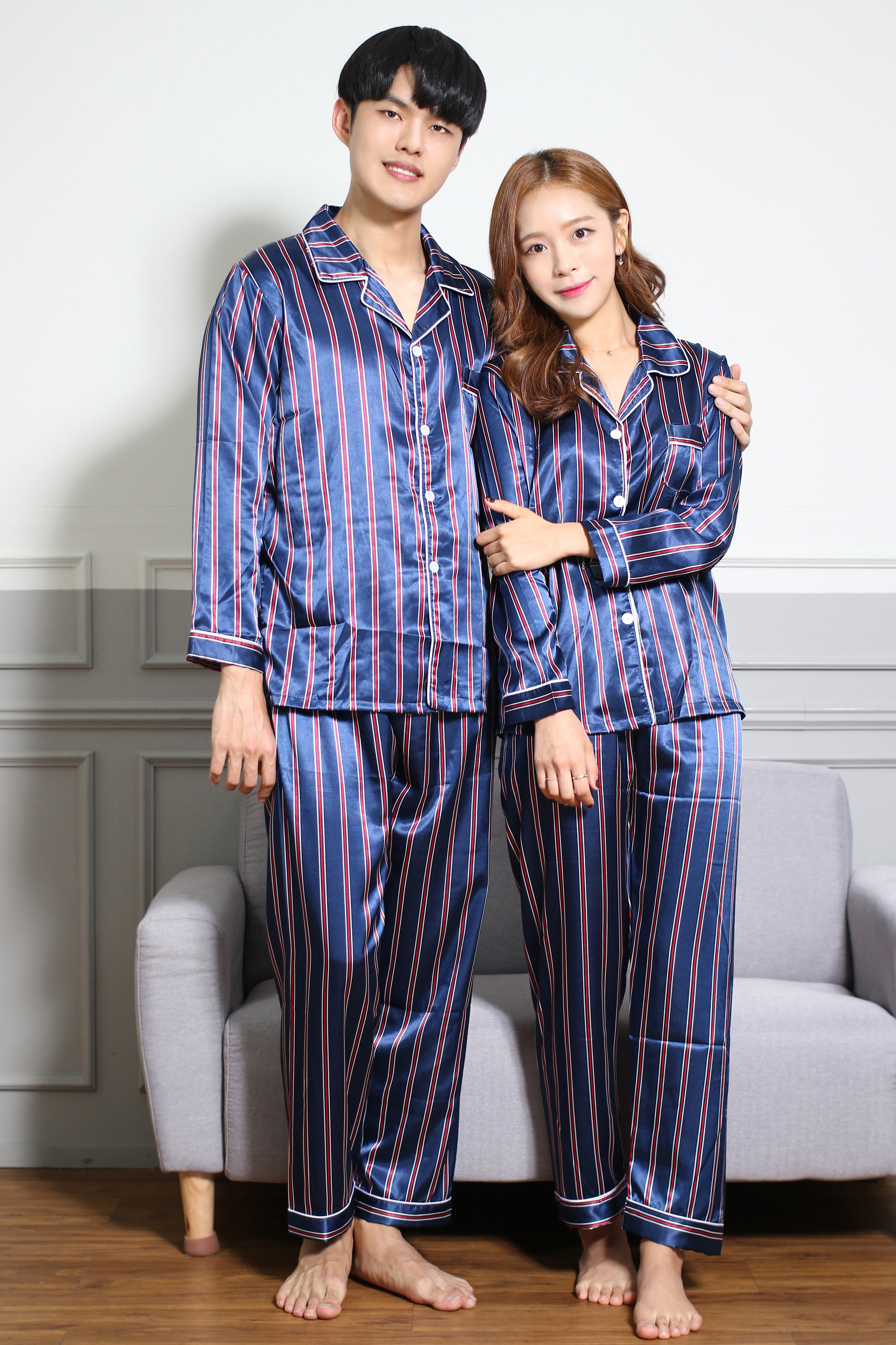 New striped couple pajamas Newlyweds Pajamas Homew