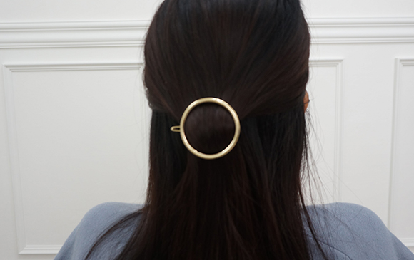 NEW HAIR CLIP HOOP Semi-packed metal ring Hairpin 
