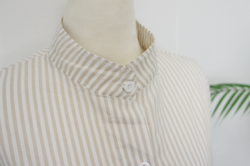 New Stripe Shirt Long Dress One-Piece Waistcoat Se