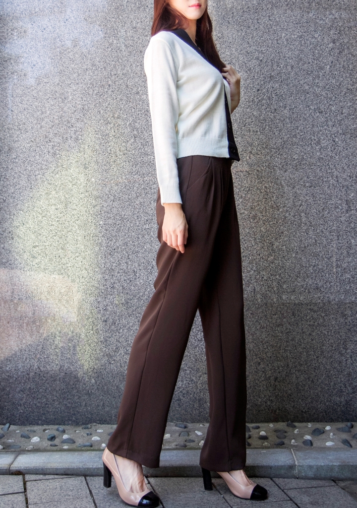 New Women's Pants High Waist Wide Bending Slack