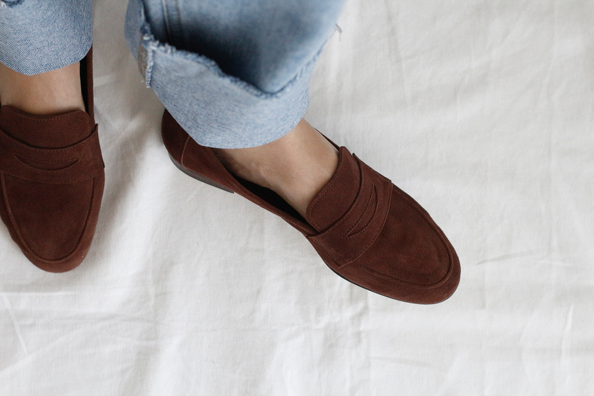 New Mansour Gabriel loafers handmade women suede l
