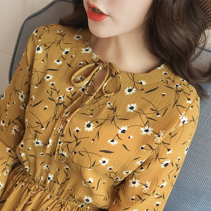 New Women Dress Flower Long Dress One Piece Chiffo