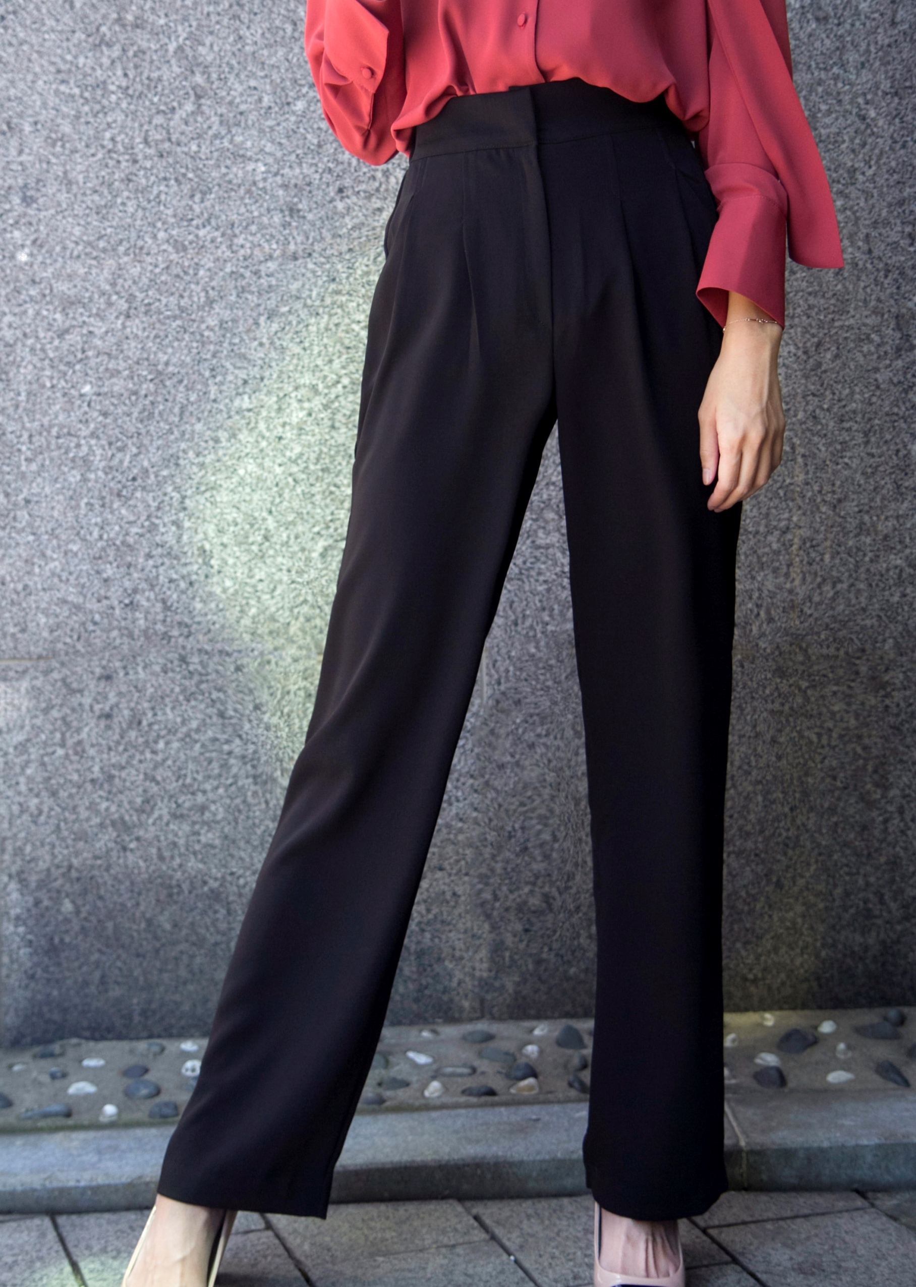 New Women's Pants High Waist Wide Bending Slack