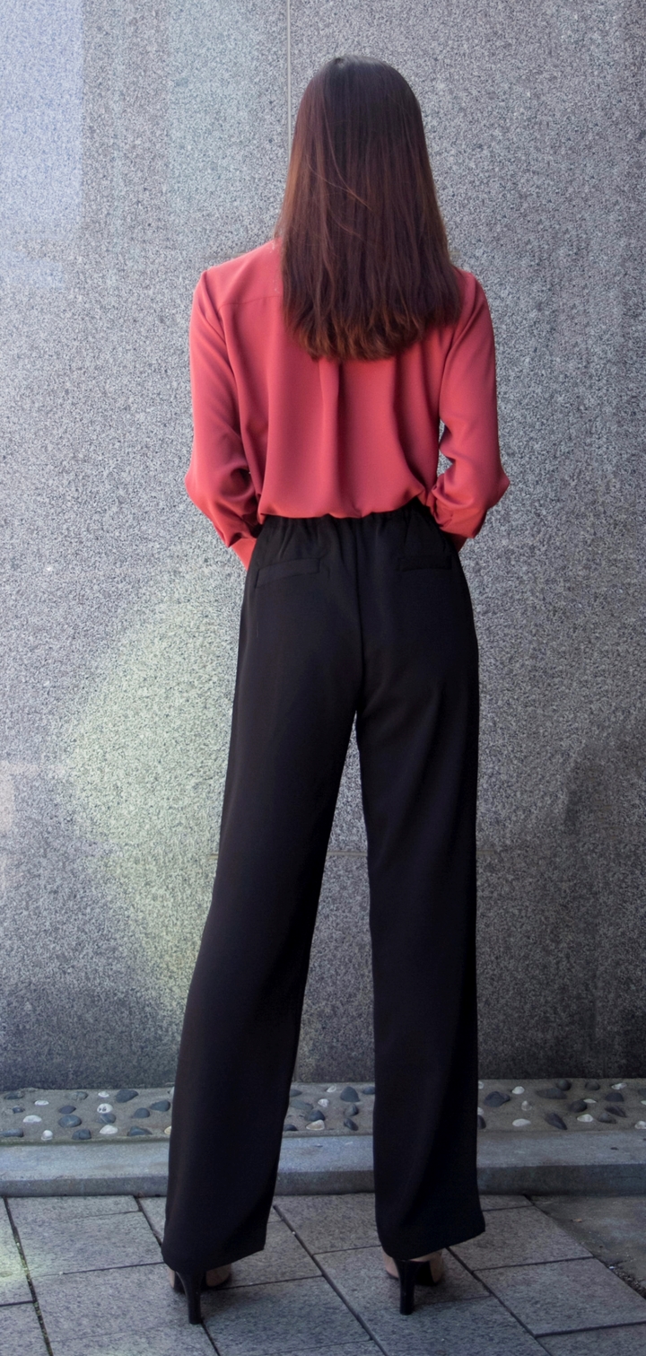 New Women's Pants High Waist Wide Bending Slack