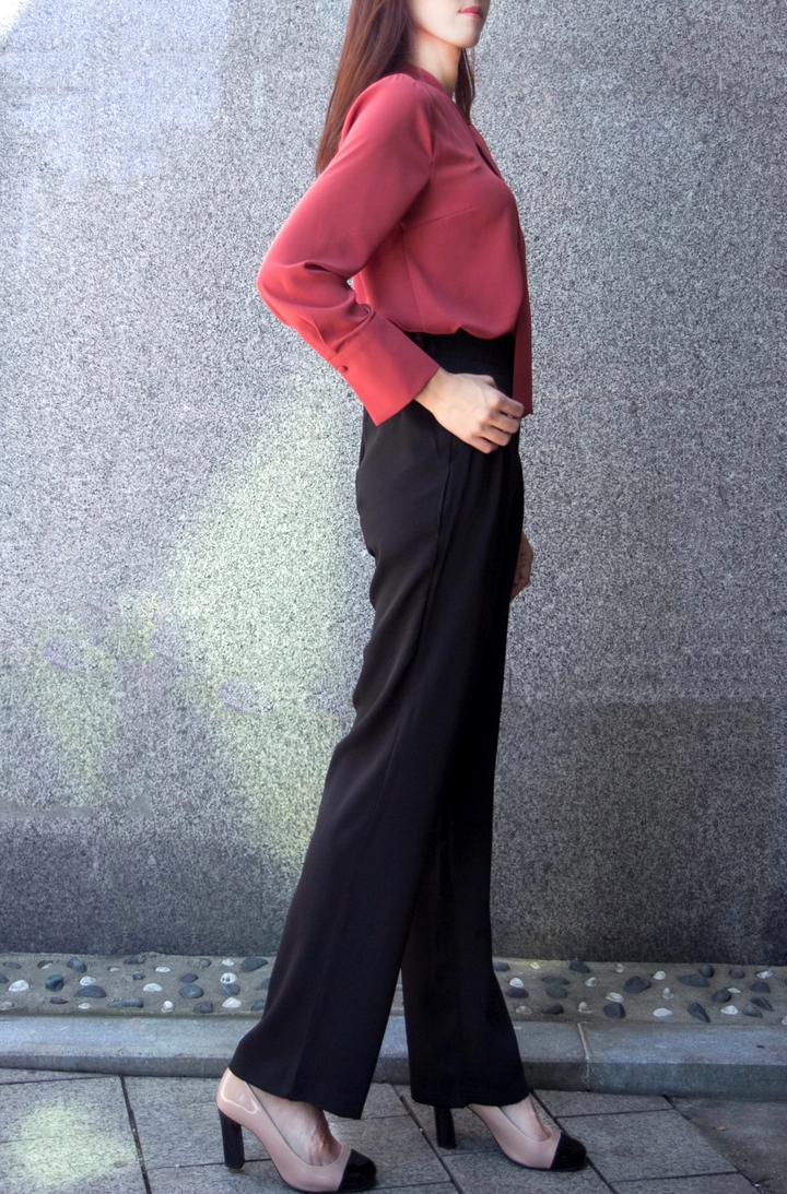 New Women's Pants High Waist Wide Bending Slack
